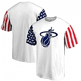 Men's Miami Heat Fanatics Branded Stars & Stripes T-Shirt White FengYun,baseball caps,new era cap wholesale,wholesale hats